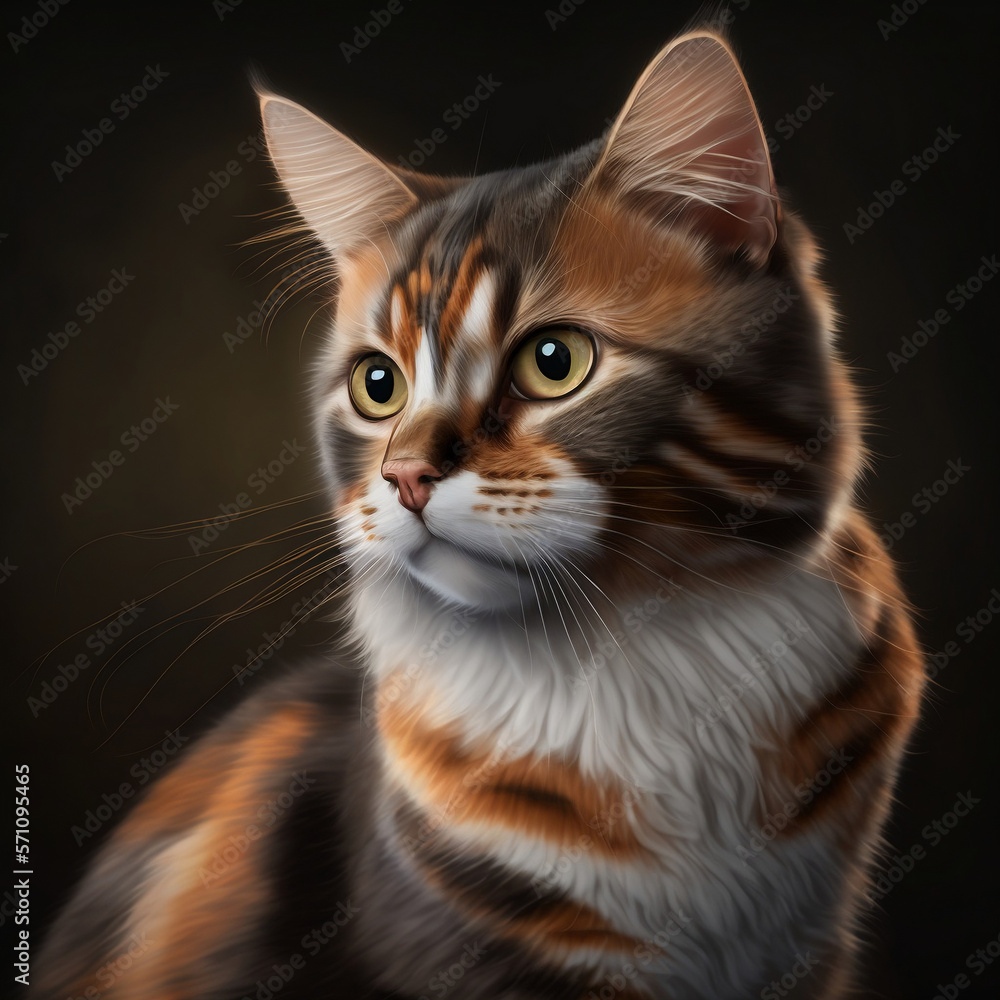 portrait of a cat, cat lovers 