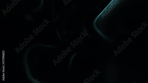 Flowing dark blue mystical waves on black gradient, motion abstract corporate, cosmos and futuristic style background