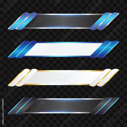 Template luxury shiny lower third