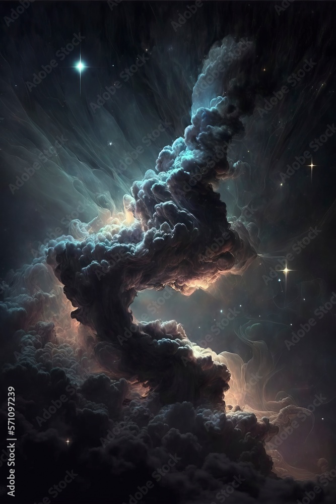 Obraz premium space, dark, navy with Generative AI