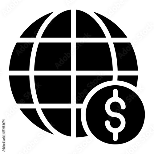 internet banking glyph icon