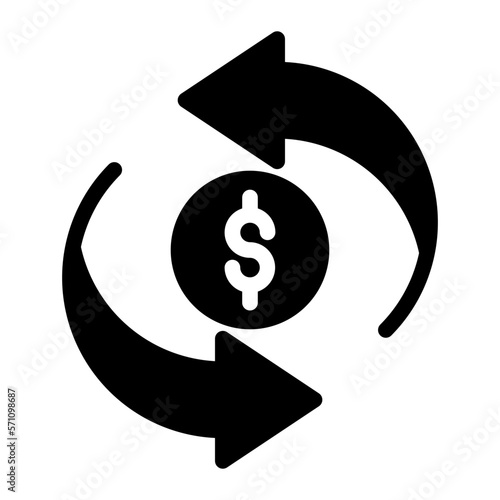 money transfer glyph icon