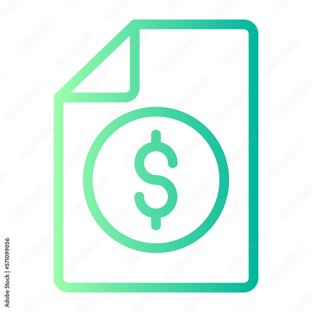 bill gradient icon bill gradient icon
