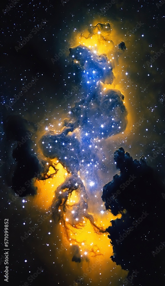 Fototapeta premium Space, Close-up image of the starry night sky with Generative AI
