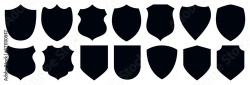 Set of vintage label and badges shape collections. Vector illustration. Black template for patch, insignias, overlay.