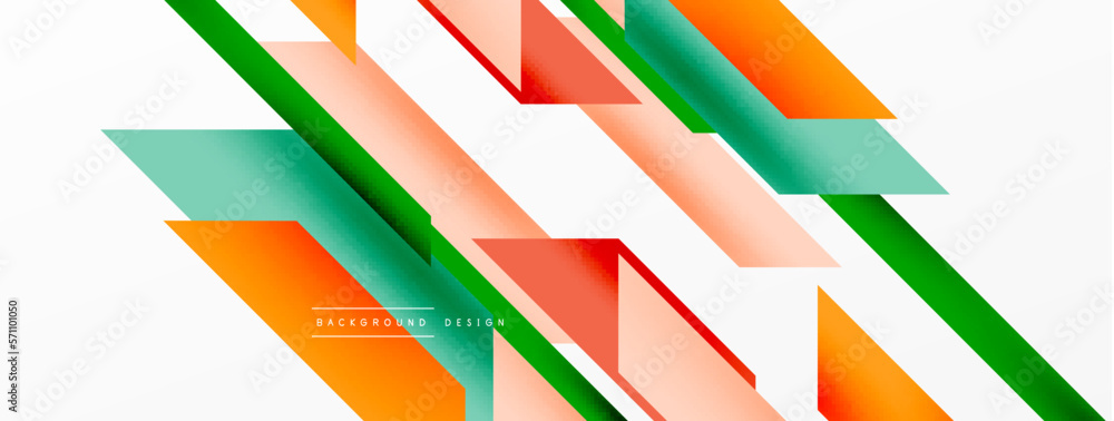 Minimal geometric abstract background. Dynamic 3d lines composition. Trendy techno business template for wallpaper, banner, background or landing Minimal geometric abstract background. Dynamic 3d lines composition. Trendy techno business template for wallpaper, banner, background or landing