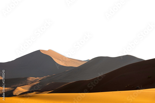Fototapeta Naklejka Na Ścianę i Meble -  Namibian dunes gradient on a transparent background