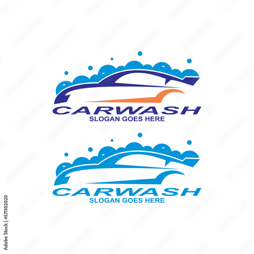 Obraz premium Car wash vector logo template 