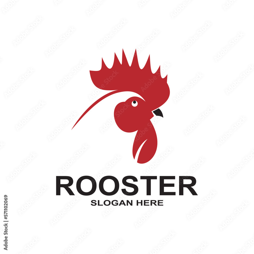 Rooster head logo vector icon symbol illustration design