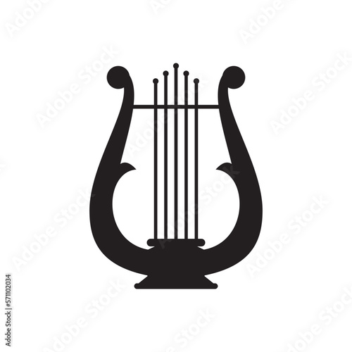 Harp Icon Vector Logo Illustration Design 