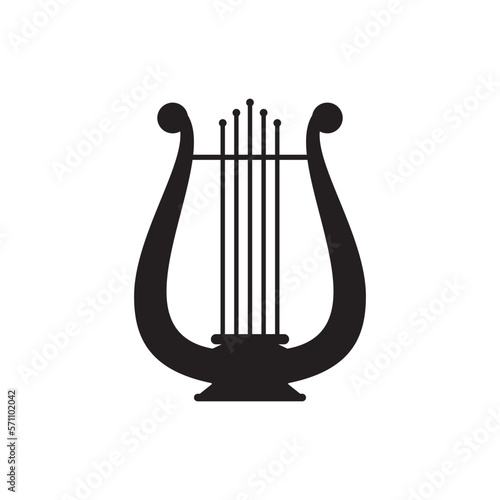 Harp Icon Vector Logo Illustration Design 