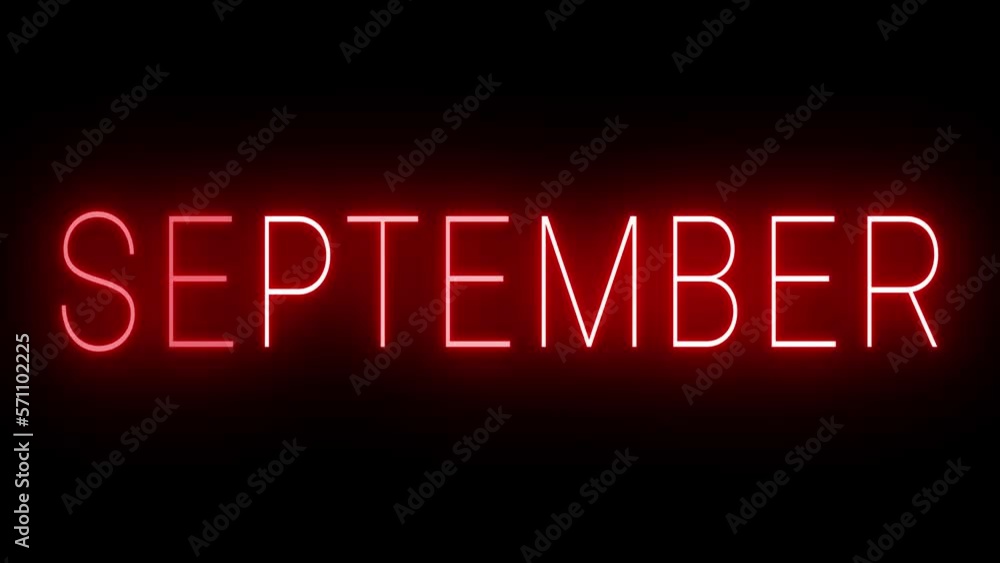 Flickering red retro neon sign glowing against a black background
Flickering red retro neon sign glowing against a black background
