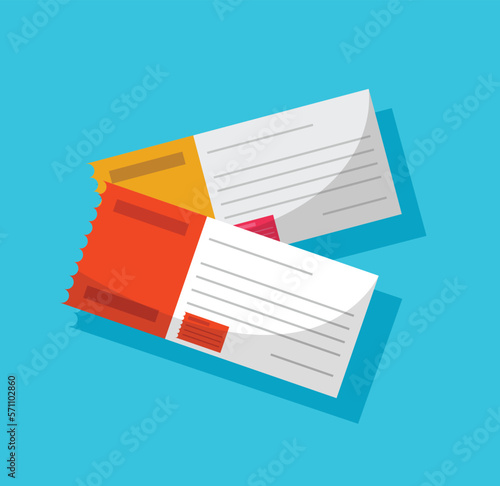 tickets for travel isolated vector illustration