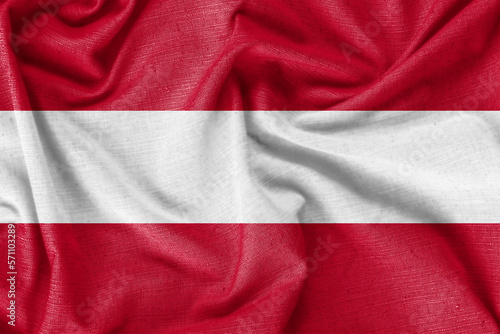 Austria country flag background realistic silk fabric