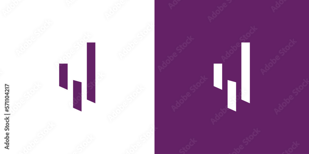.Modern and simple W logo design .Modern and simple W logo design