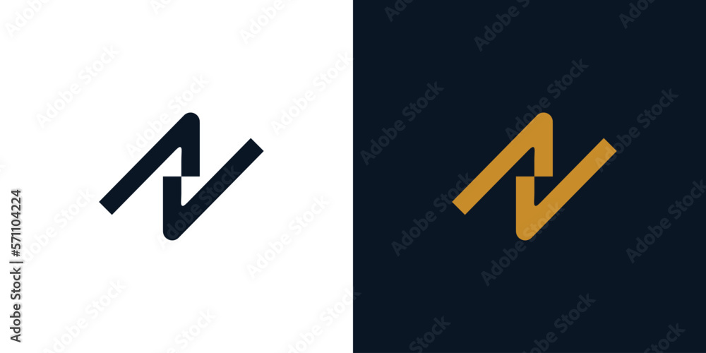 modern and unique letter N initials logo design. modern and unique letter N initials logo design.