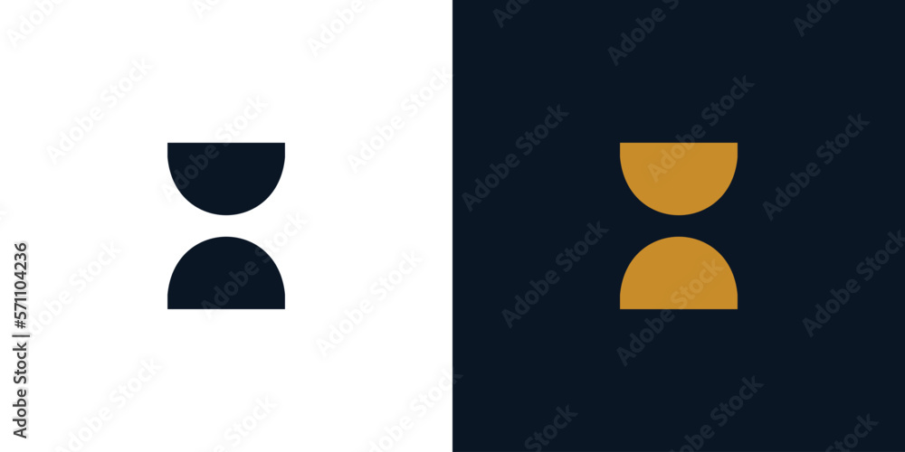 modern and simple letter H initials logo design.