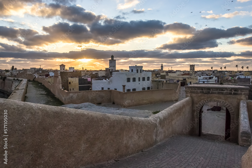 View from the Fortress of Mazagan located in the city of El Jadida, a major port city on the Atlantic coast of Morocco, located 96 km south of the city of Casablanca, in the province of El Jadida