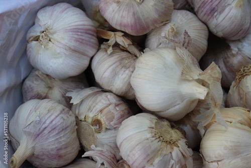 garlic on market.