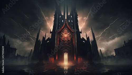 Fotografia demonic cathedral with Generative AI