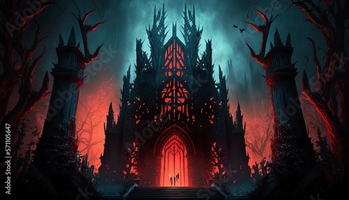 demonic cathedral with Generative AI