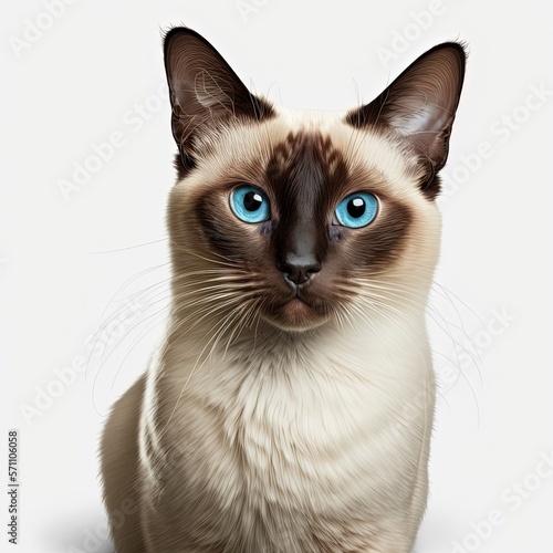 Siamese cat with Generative AI © vuang