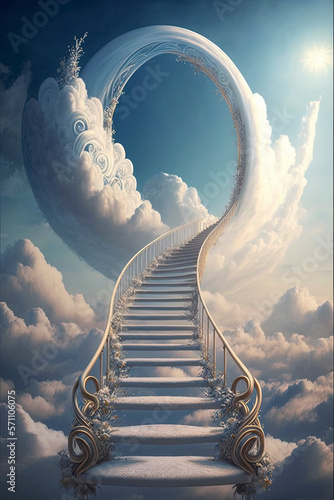 Tableau sur toile stairway to heaven with Generative AI