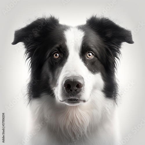 Border Collie with Generative AI © vuang