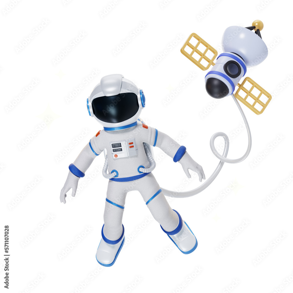 Astronaut in space 3D Icon Astronaut in space 3D Icon