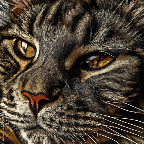 Photo Of A Cat Maine Coon hyperrealistic highly detailed polished