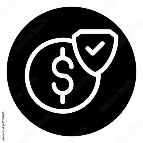 secure payment glyph icon