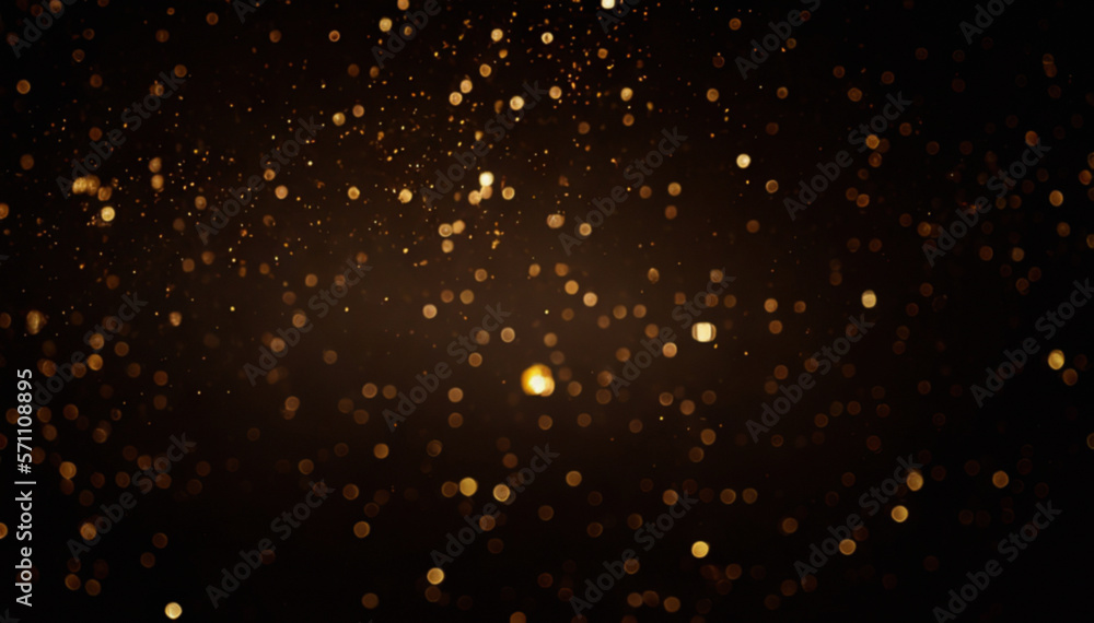 Gold bokeh defocus by lights blur background.