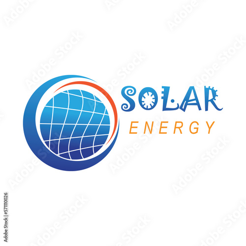 Solar panel logo vector flat and symbol design
