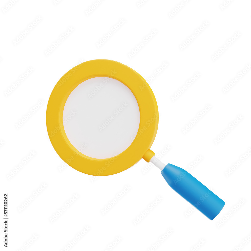 magnifying glass search logo shopping 3D Icon magnifying glass search logo shopping 3D Icon