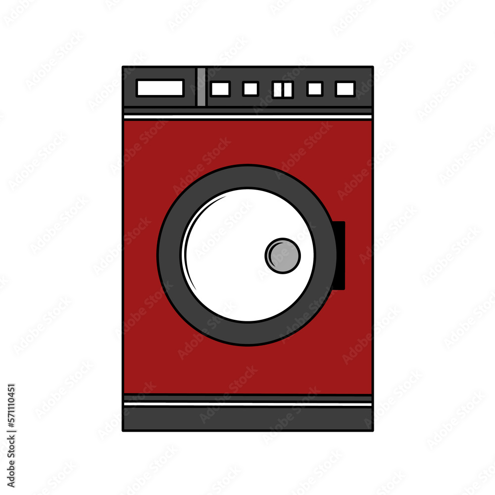 Washing machine icon red Washing machine icon red