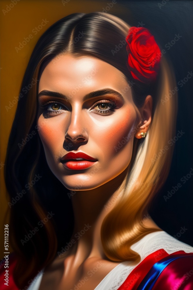 portrait of a woman with hair portrait of a woman with hair