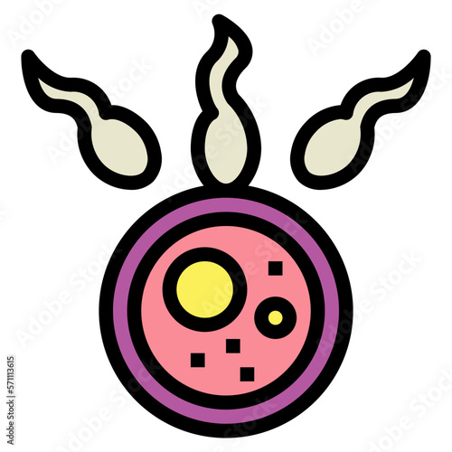 fertilization filled outline icon style