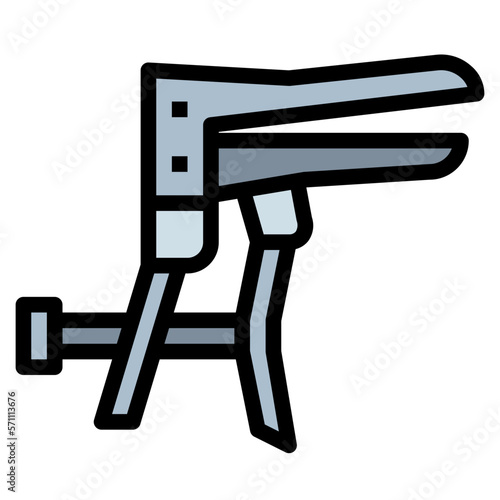 vaginal speculum filled outline icon style