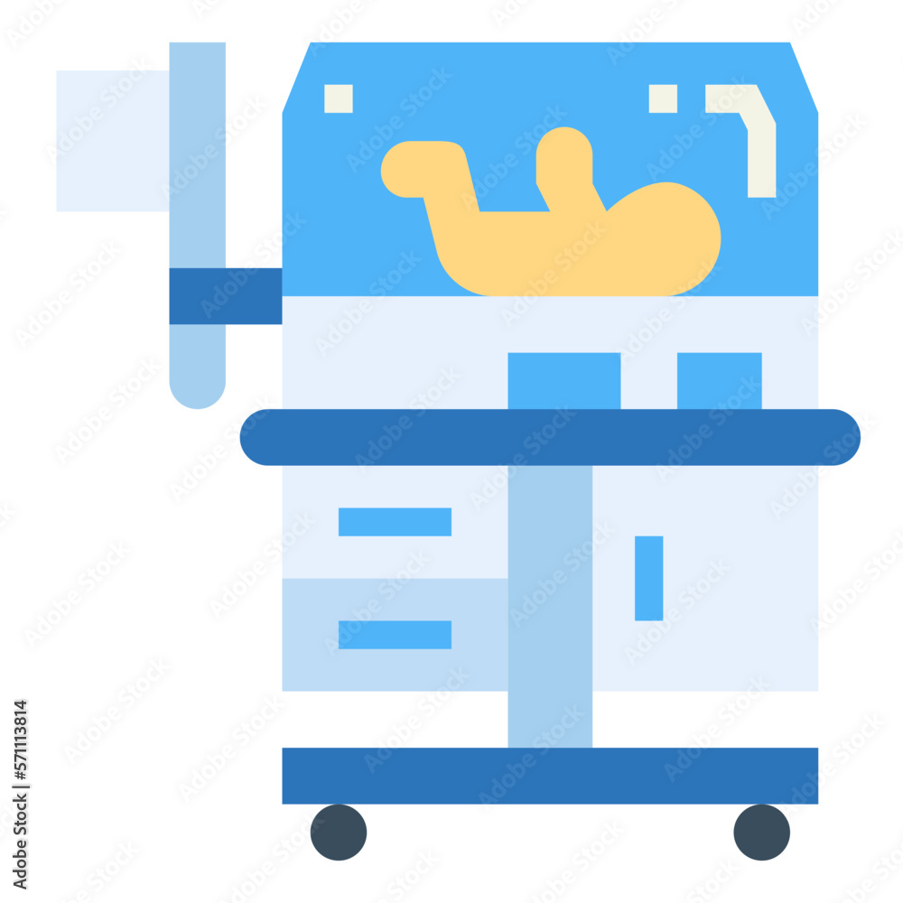 baby incubator flat icon style baby incubator flat icon style