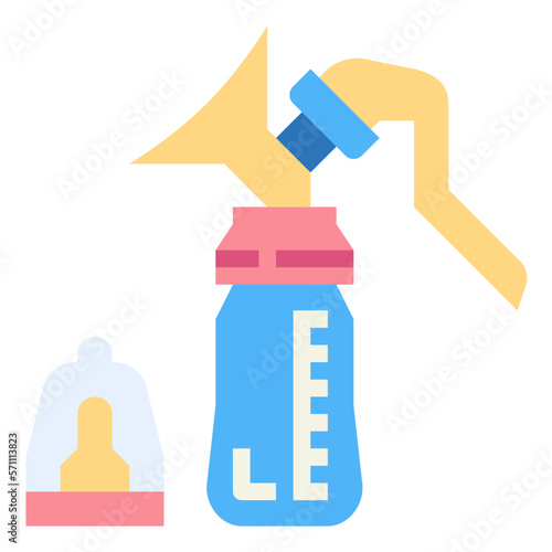 breast pump flat icon style