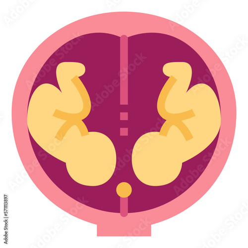 twins flat icon style