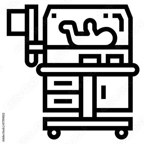 baby incubator line icon style
