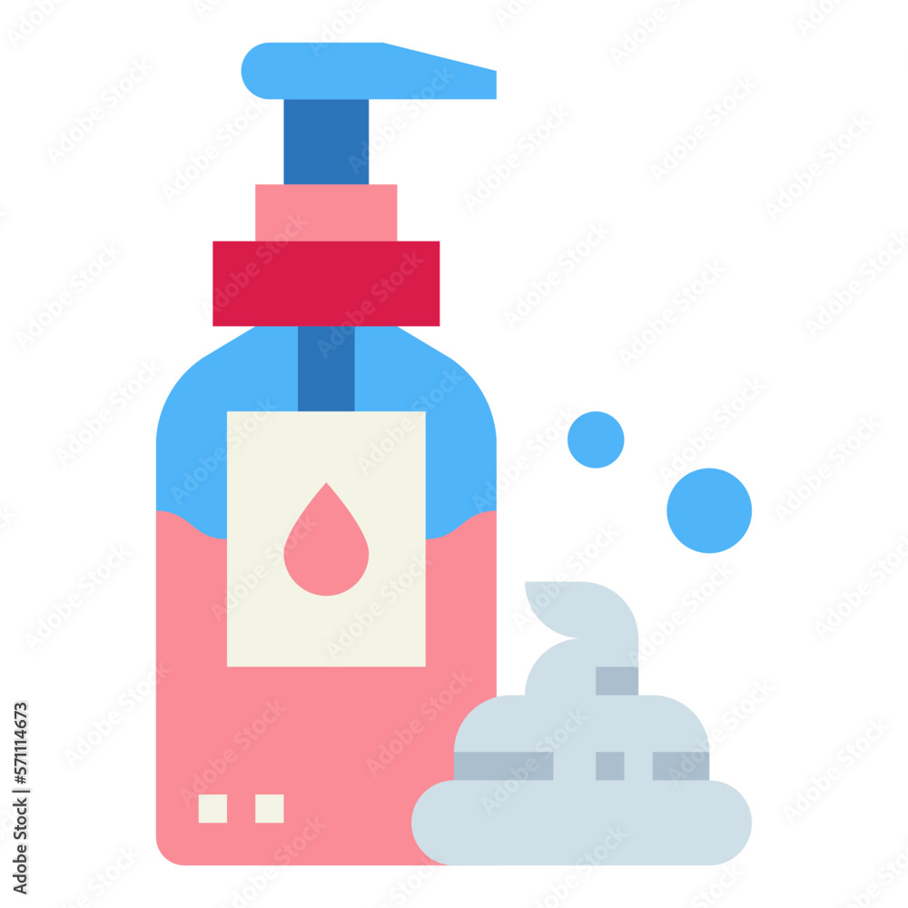 liquid soap flat icon style liquid soap flat icon style