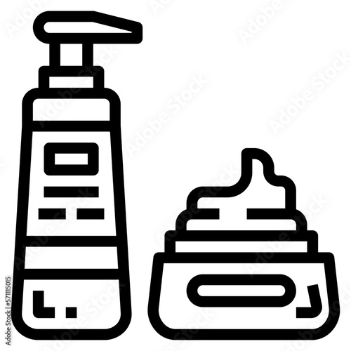 moisturizer line icon style