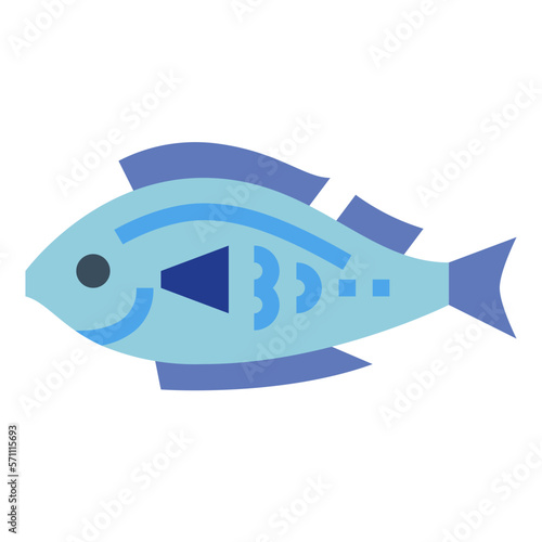 fish flat icon style