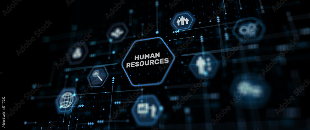 Human Resources HR management Recruitment Concept. Mixed Media