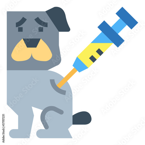 vaccine flat icon style