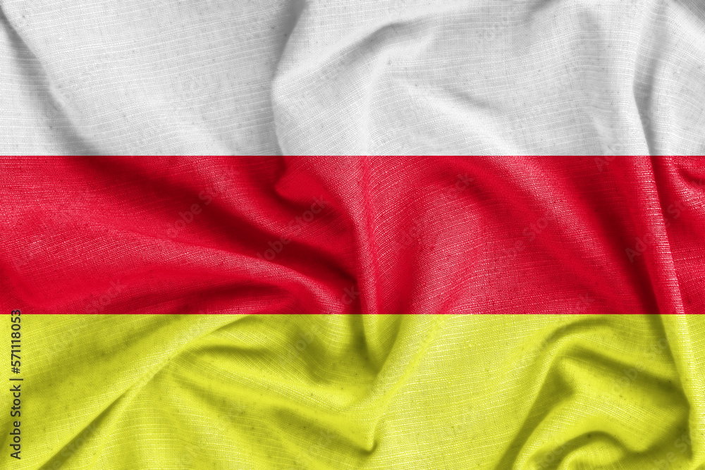 North Ossetia Alania country flag realistic silk fabric North Ossetia Alania country flag realistic silk fabric