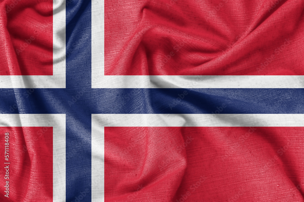 Norway country flag background realistic silk fabric Norway country flag background realistic silk fabric