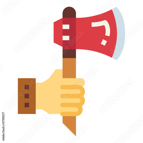axe flat icon style